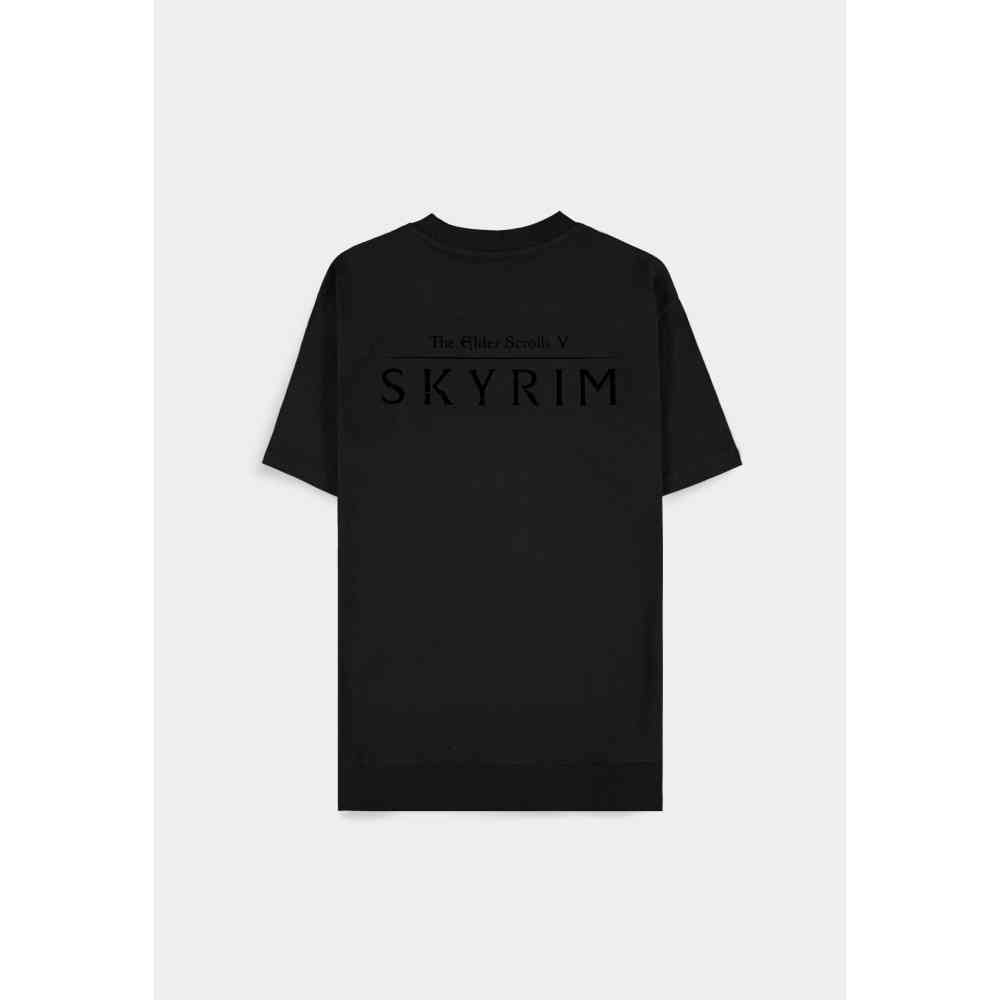 The Elder Scrolls V: Skyrim - Logo In Black Heren Tshirt - Zwart
